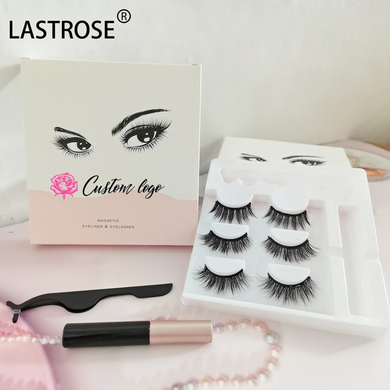Magnetic Lash Set Factory - Private Label 5 Magnets Magnetic Lashes Wholesale Natural 3D Magnetic Lash Set False Eyelashes