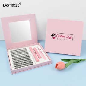 Cluster Lashes Kit Factory - Lash Extensions Kit Diy Cluster Lashes Kit Wholesale Fluffy Faux Mink