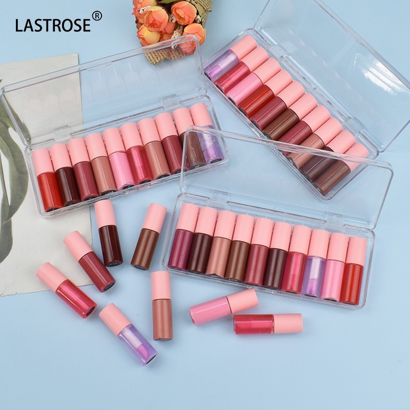 Mini Lip Gloss Kit Factory - Private Label Mini Lip Gloss Kit 10pcs Mini Waterproof Hydrating Organic Matte Liquid