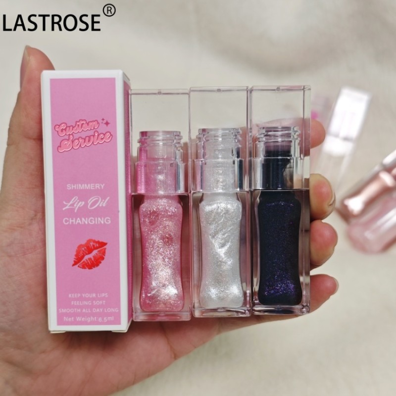 Lip Gloss Oil Supplier - Wholesale Glossy Shine Vegan Rhinestone Color Changing Lip Gloss Private Label Moisturizes Mirror