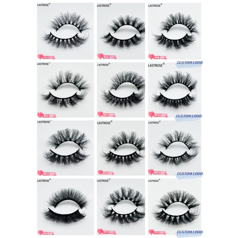 Russian Curl Eyelash Supplier - 20 mm Natural Style Faux Mink Eyelash Russian Curl Fluffy Full Strip Thick Messy Vegan