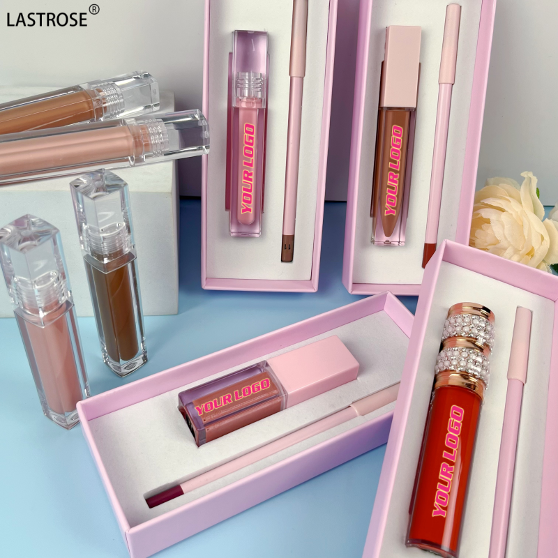 Matte Lipliner Kit Supplier - OEM 2 in 1 Creamy Natural Matte Lipliner Vegan Lipstick Makeup Gift Kit Wholesale