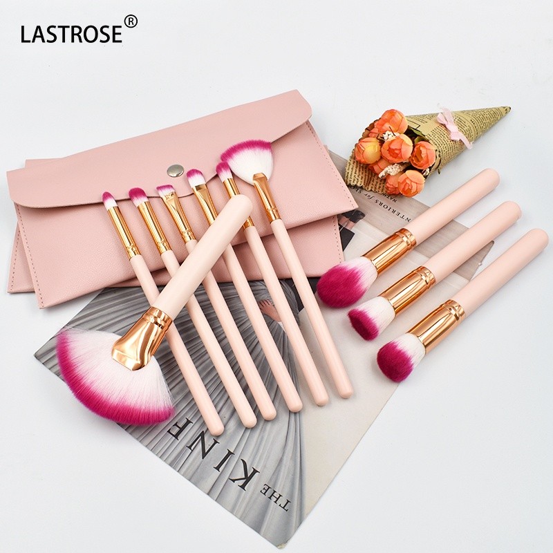 Vegan Pink Makeup Brush Kit Manufacturer - Factory Price Professional Vegan Pink Makeup Brush Kit Soft High Quality Synthetic