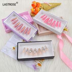Long Artificial False Nails Manufacturer - New Style Long Artificial False Nails Press on Luxury False Nails Private Logo