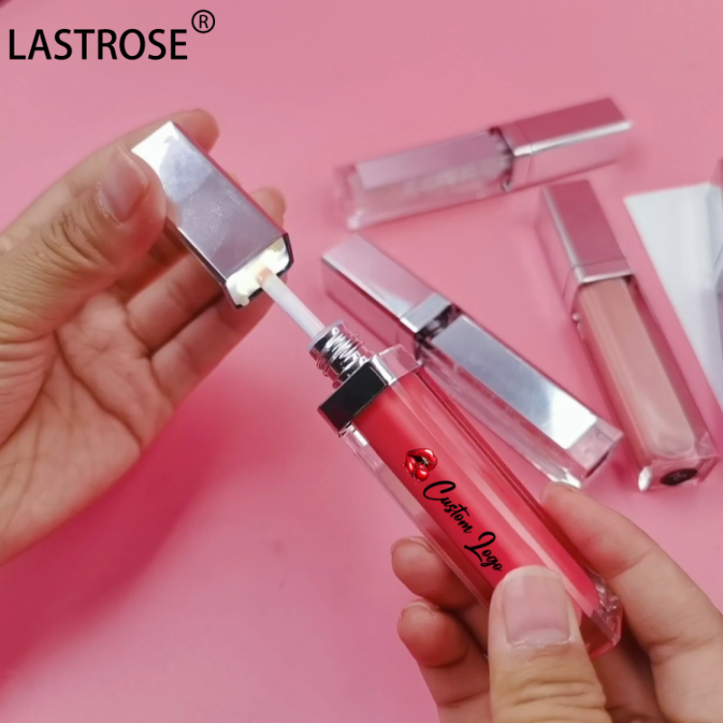 LED Lip Gloss Supplier - Private Label Lip Gloss LED Tube with Mirror Lipstick Lipgloss Nude Colors Led Light