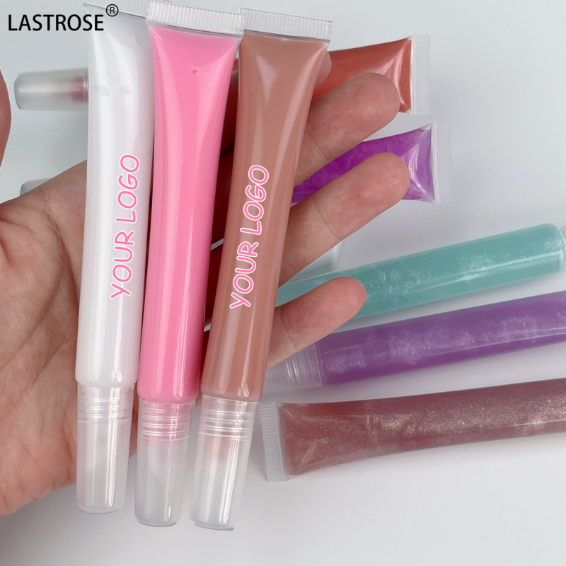 Lip Oil Manufacturer - 15ML Squeeze Vitamin Liquid Lip Balm Tint Clear Brown Fruit Gift Lip Plumper