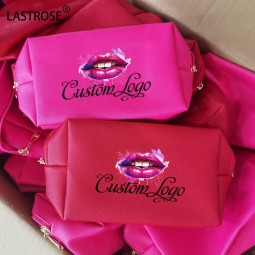 PU Makeup Bag Manufacturer - Colorful Large Capacity PU Makeup Bag Private Label Ladies Zipper Cosmetics Storage Bag
