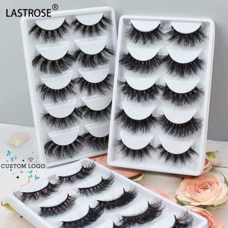 Russian Curl Eyelash Supplier - 20 mm Natural Style Faux Mink Eyelash Russian Curl Fluffy Full Strip Thick Messy Vegan