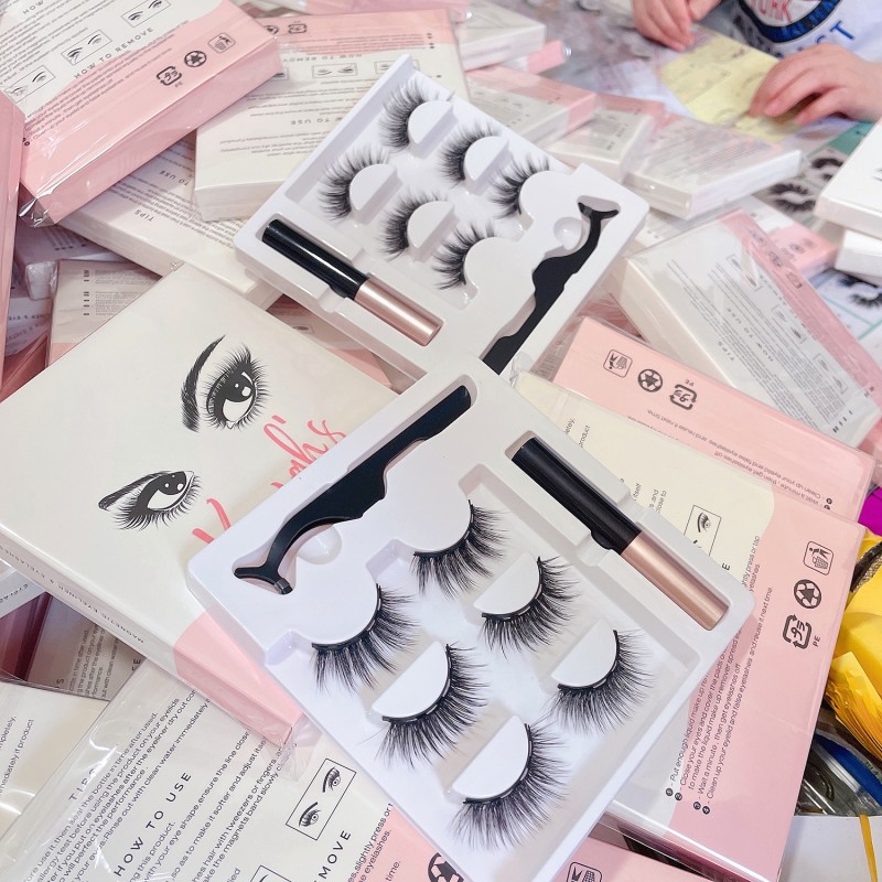 Magnetic Lashes Kit Supplier - Natural Fake Lashes Case Magnetic Lashes Liquid Eyeliner Eyelash 3d Magnet False Eyelash