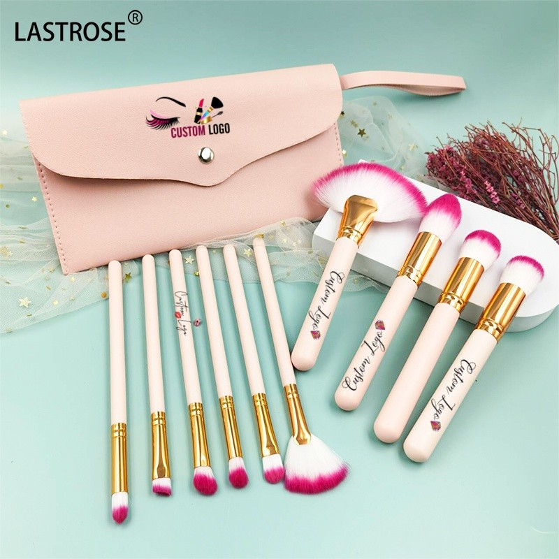 Makeup Brush Set Supplier - Wholesale Private Label Makeup Brush Set 10 Pcs Cosmetic Brush Foundation Blush Eyeshadow