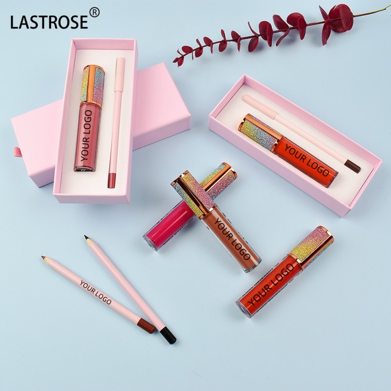 Makeup Gift Kit Supplier - Private Label Matte Lipliner Vegan Liquid Lipstick Makeup Gift Kit High Pigment Lipgloss