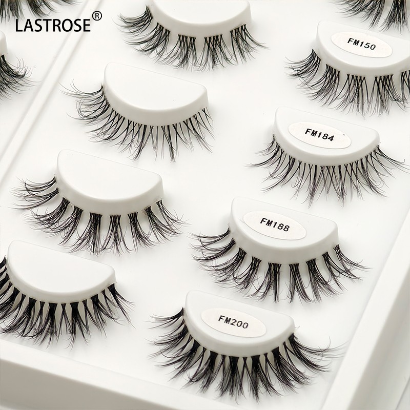 Single Pair Lashes Manufacturer - Private Label Faux Mink Full Strip Lashes Wholesale 12-15 mm Clear Band Single Pair