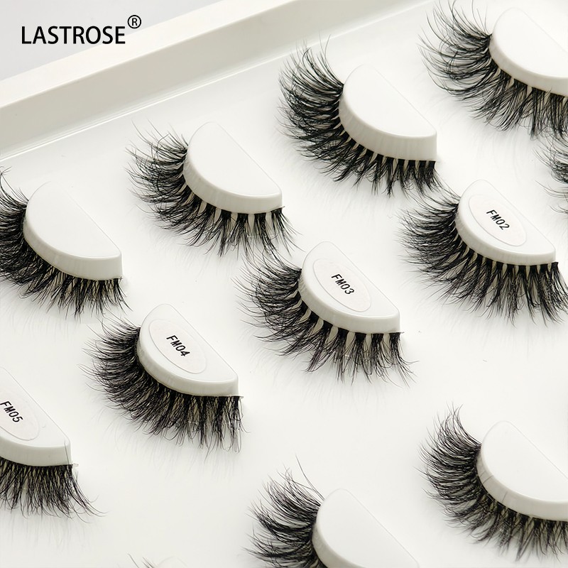 Single Pair Lashes Manufacturer - Private Label Faux Mink Full Strip Lashes Wholesale 12-15 mm Clear Band Single Pair