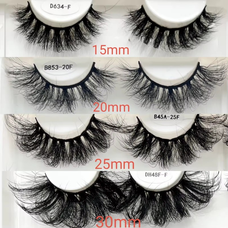 False Lashes Manufacturer - Wholesale 15-30mm Fluffy Faux Mink Lashes Private Label Fluffy Lash Strips
