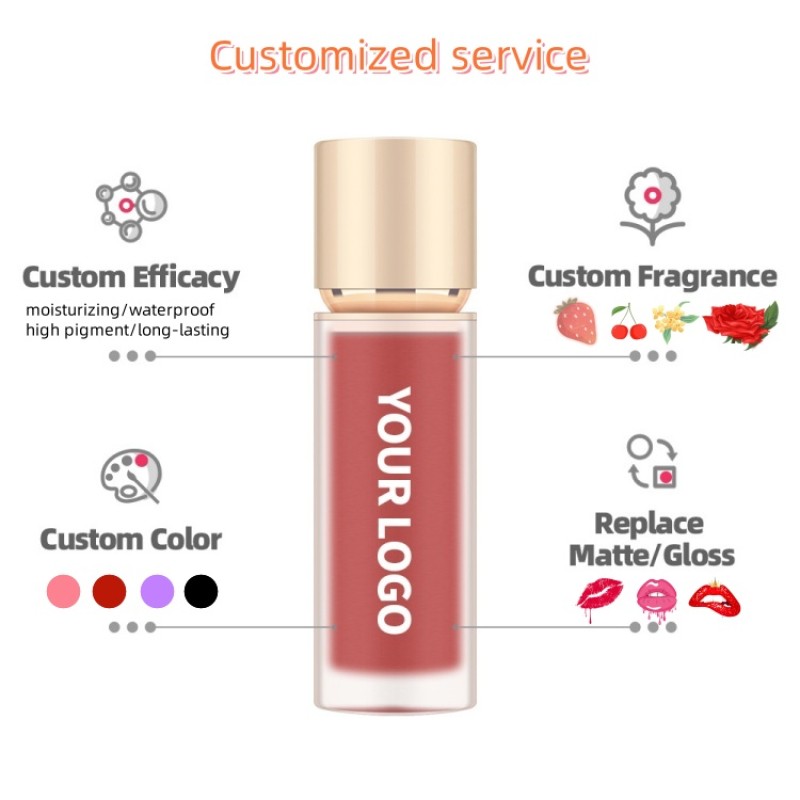 Waterproof Liquid Lipstick Factory - OEM 60 Colors Waterproof High Pigment Liquid Lipstick Creamy Non-sticky Wholesale