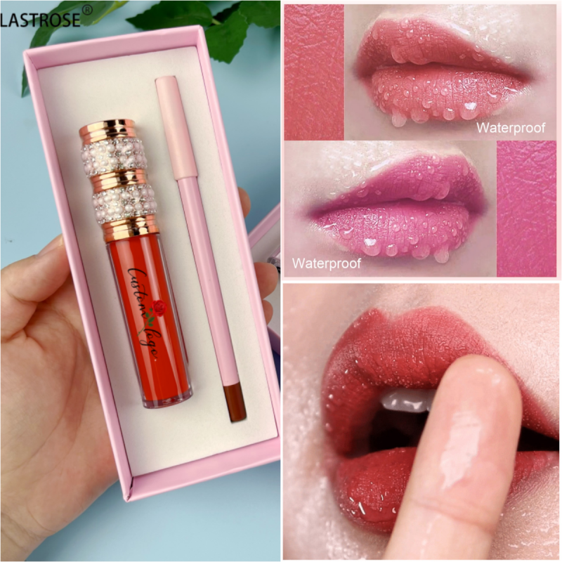 Matte Lipliner Kit Supplier - OEM 2 in 1 Creamy Natural Matte Lipliner Vegan Lipstick Makeup Gift Kit Wholesale