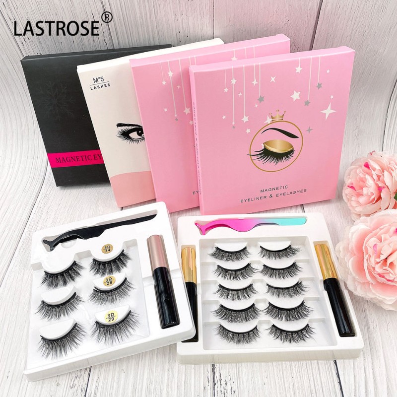 Magnetic Eyeliner Manufacturer - False Magnetic Eyelashes Natural Faux Mink Eyelashes Liner Liquid Magnetic Eyeliner