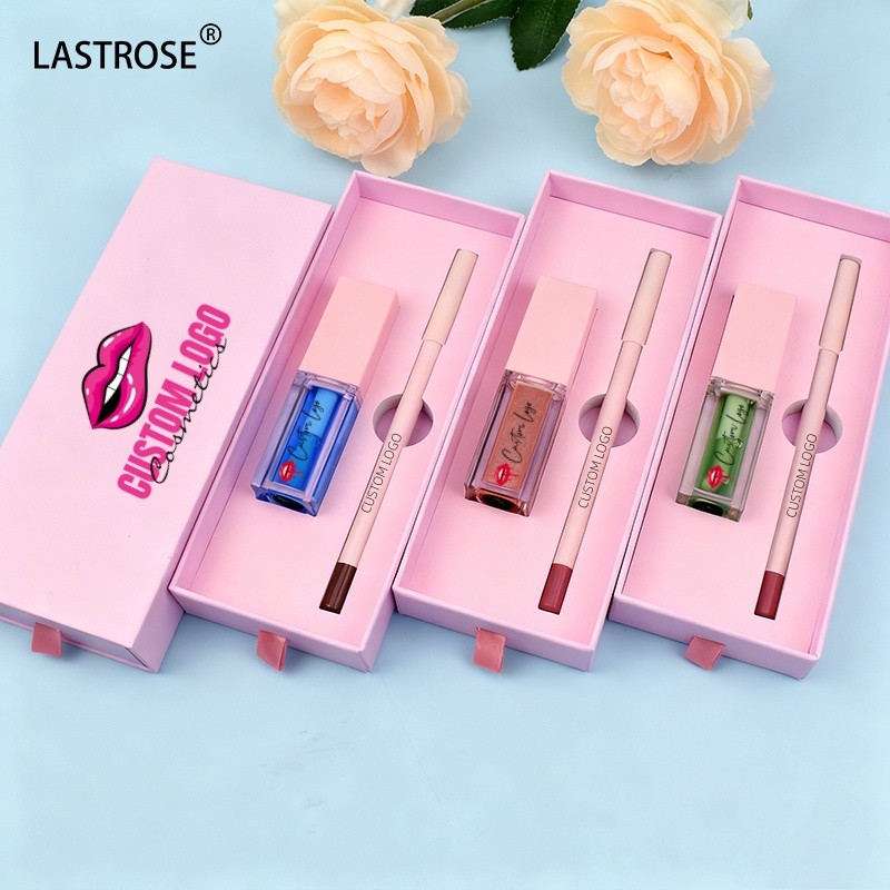 Lip Gloss Set Supplier - New Private Label 2 in 1 Lip Vegan Lip Gloss Lip Liner Set Makeup Wholesale