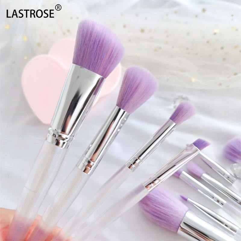 Purple Makeup Brush Set Factory - Professional 10-Piece Purple Makeup Brush Set Contour Blending and Foundation for Face