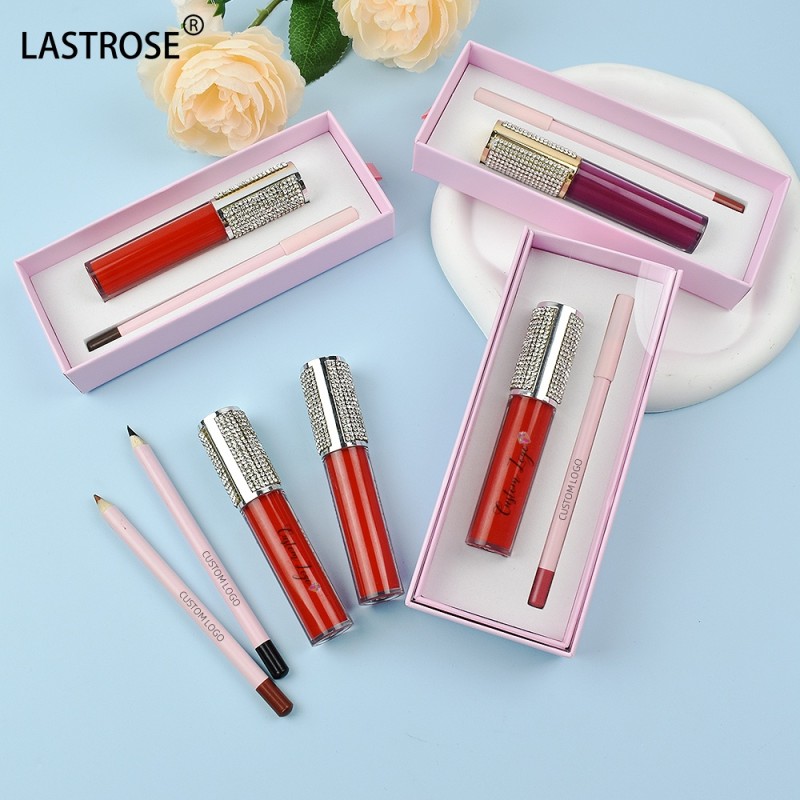 Makeup Gift Kit Supplier - Private Label Matte Lipliner Vegan Liquid Lipstick Makeup Gift Kit High Pigment Lipgloss