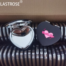 Portable Makeup Mirror Factory - 3 Colors Compact Double-Sided Portable Makeup Pocket Mirror Small Folding Heart