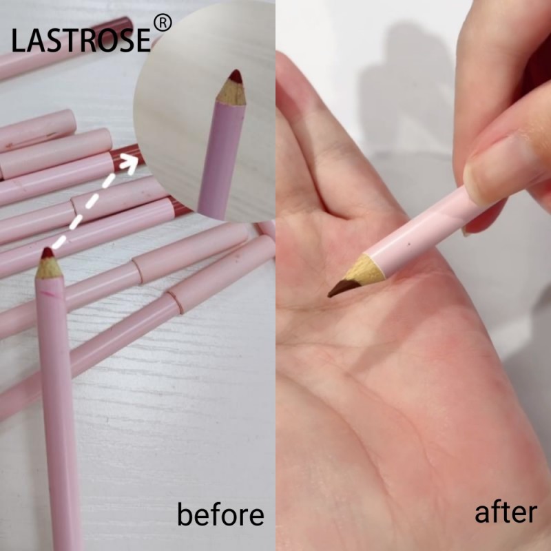 Cosmetics Pencil Sharpener Manufacturer - Pink Black Eyebrow Lipliner Pencil Sharpener Makeup Tool Private Label Double Hole