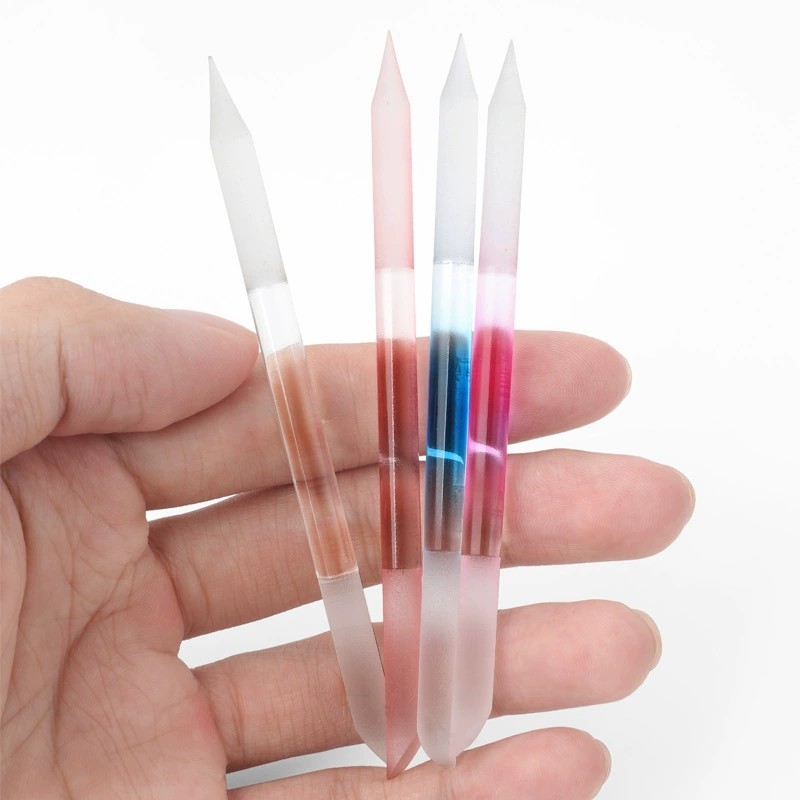 Glass Nail File Manufacturer - Hot Sale Swarovski Crystals Glass Nail File Fullsize Custom Leather Case