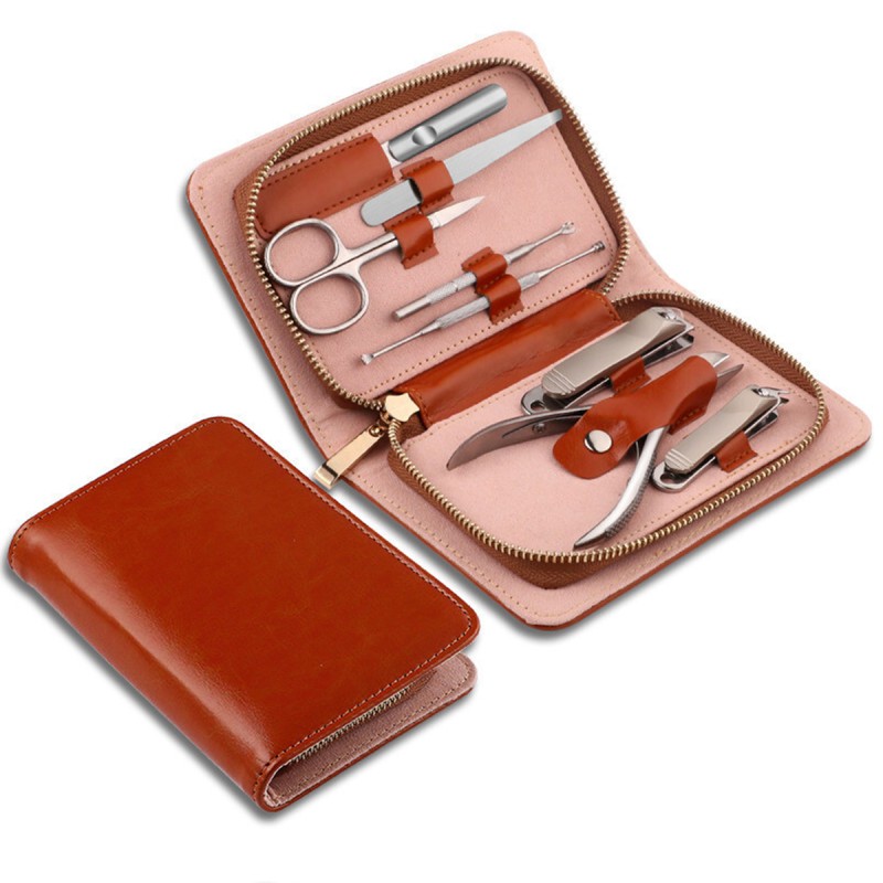 Travel Manicure Set Manufacturer - High Quality Custom Logo 8 Pcs Travel Manicure Set Pedicure Tools
