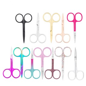 Manicure Scissors Factory - Chinese Factory Custom Stainless Steel Eyebrow Scissors Beauty Tool Manicure Scissors