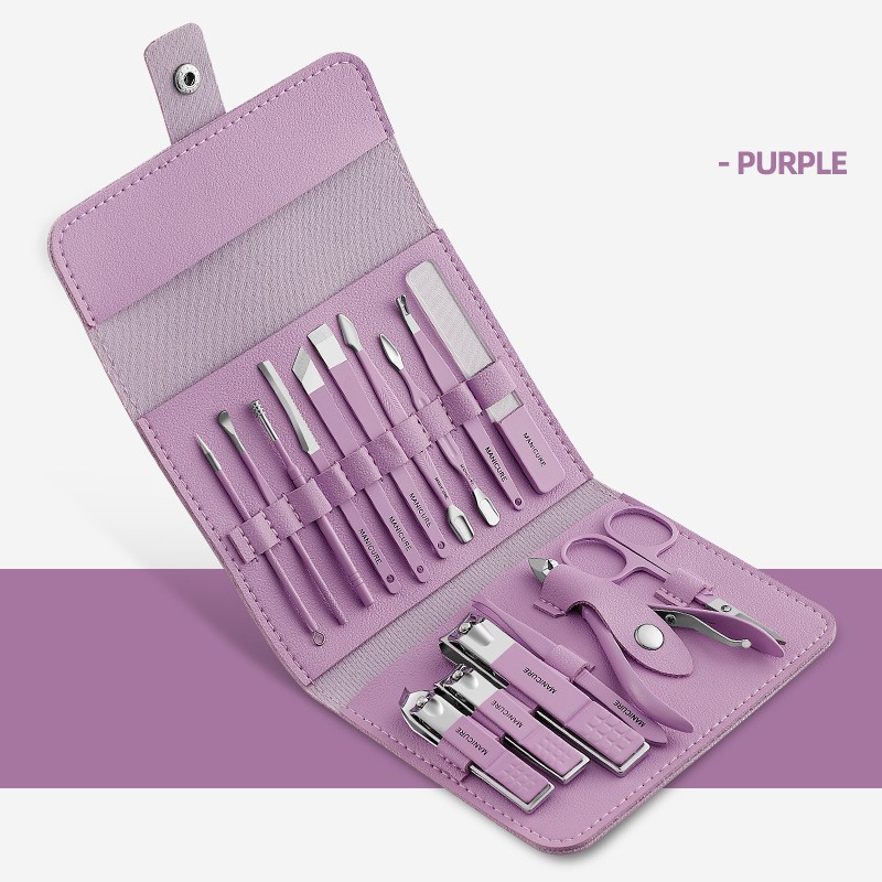Beauty Set Manufacturer - Factory Hot Sale Professional 16 Pcs Manicure Set Pedicure Tools