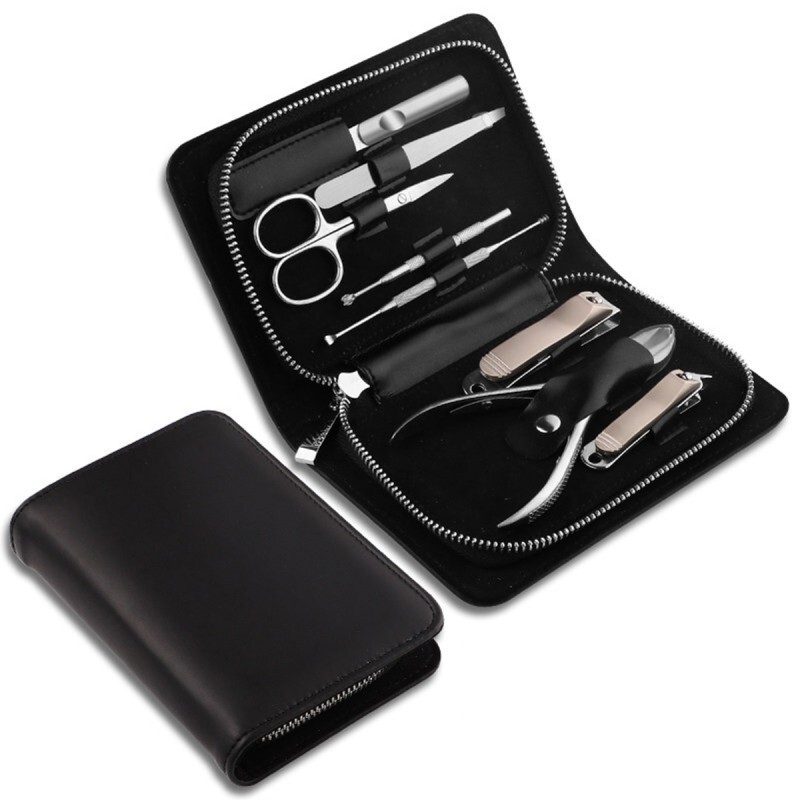 Travel Manicure Set Manufacturer - High Quality Custom Logo 8 Pcs Travel Manicure Set Pedicure Tools
