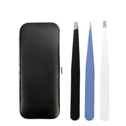 Eyebrow Tweezers Set Factory - Hot Sale Stainless Steel Slanted Eyebrow Tweezers Set Beauty Tweezer for Eyebrows