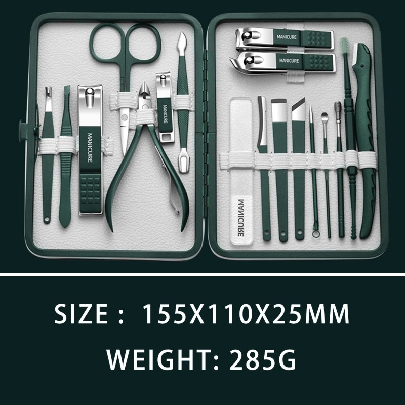 Manicure Set Supplier - Factory Direct Sales Custom Logo Manicure Set Beauty Tool Travel Nail Clipper Set