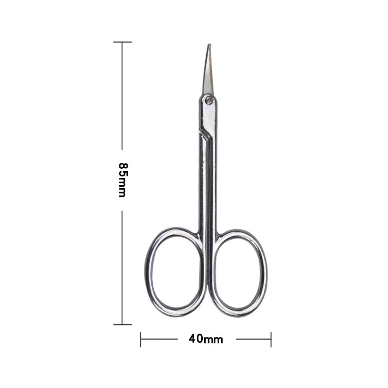 Eyebrow Scissors Factory - Hot Sale Stainless Steel Sharp Eyebrow Spring Scissors Makeup Tool Mini Eyebrow Scissors