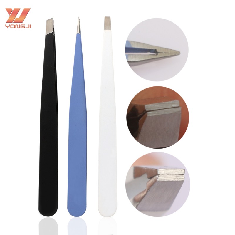 Eyebrow Tweezers Set Factory - Hot Sale Stainless Steel Slanted Eyebrow Tweezers Set Beauty Tweezer for Eyebrows