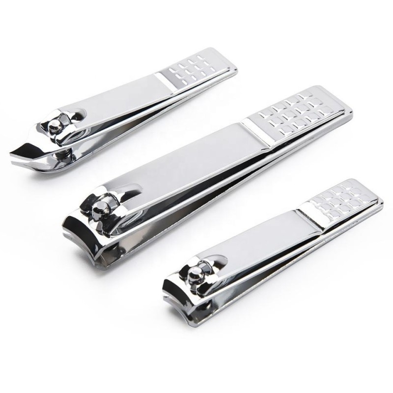 Toe Nail Clipper Set Supplier - High Quality Black 3 Pieces Stainless Steel Toenail Clipper Set Custom Logo