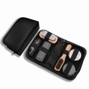 Shoe Care Kit Manufacturer - Factory Direct Selling Shoe Care Kit Leather Case Black Shoe Shine Kit Made in China