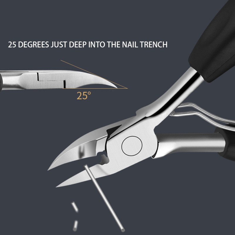 Cuticle Nipper Supplier - Factory Hot Sale Stainless Steel Black Sharp Cuticle Nipper Manicure Tool