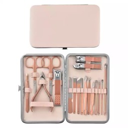 Nail Clipper Set Factory - Factory Direct Price Rose Gold 18 Pcs Professional Nail Clipper Set