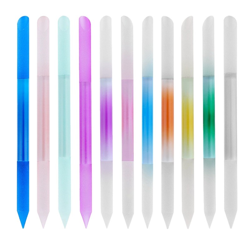 Glass Nail File Manufacturer - Hot Sale Swarovski Crystals Glass Nail File Fullsize Custom Leather Case