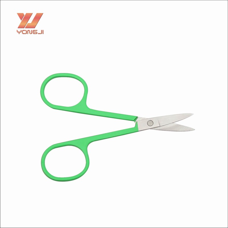 Eyebrow Scissors Factory - Factory Hot Sale Green Eyebrow Scissors and Tweezers Trimming Scissors