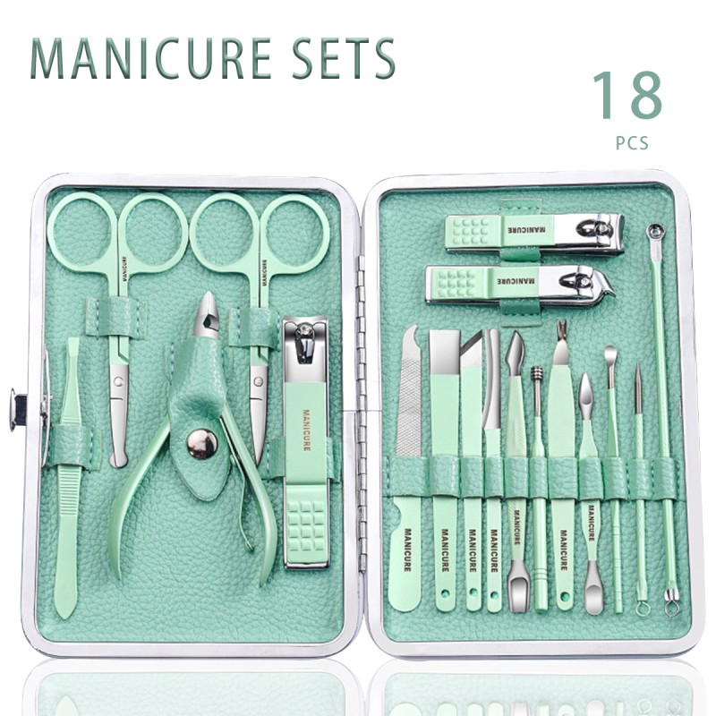 Manicure Set Factory - Factory Direct Price 18 Pieces Nail Clippers Pedicure Kit Beauty Set