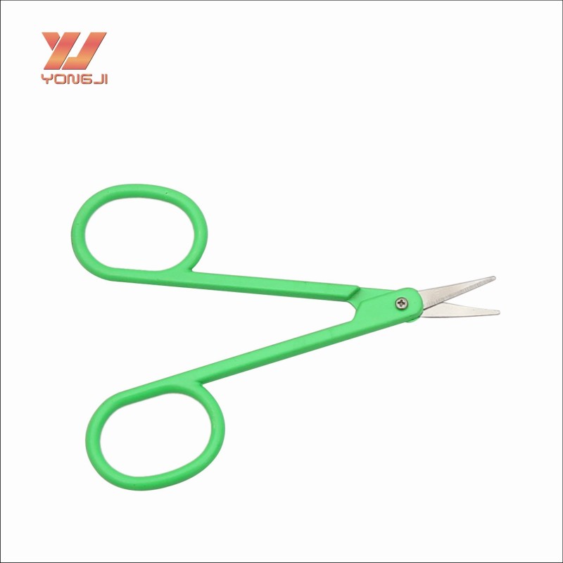 Eyebrow Scissors Factory - Professional Factory Green Stainless Steel Mini Manicure Scissors