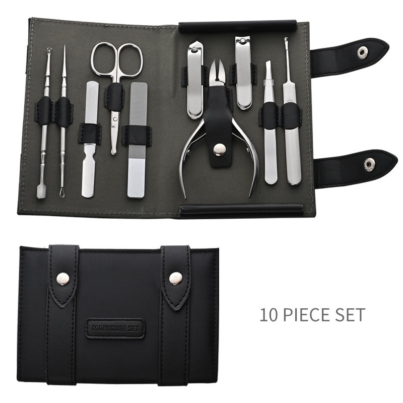 Manicure Set Factory - Best Quality 10 Pcs Manicure Cutters Nail Clipper Set Stainless Steel Beauty