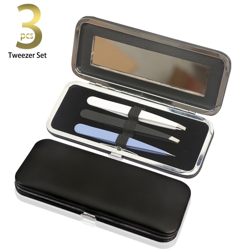 Eyebrow Tweezers Set Factory - Hot Sale Stainless Steel Slanted Eyebrow Tweezers Set Beauty Tweezer for Eyebrows
