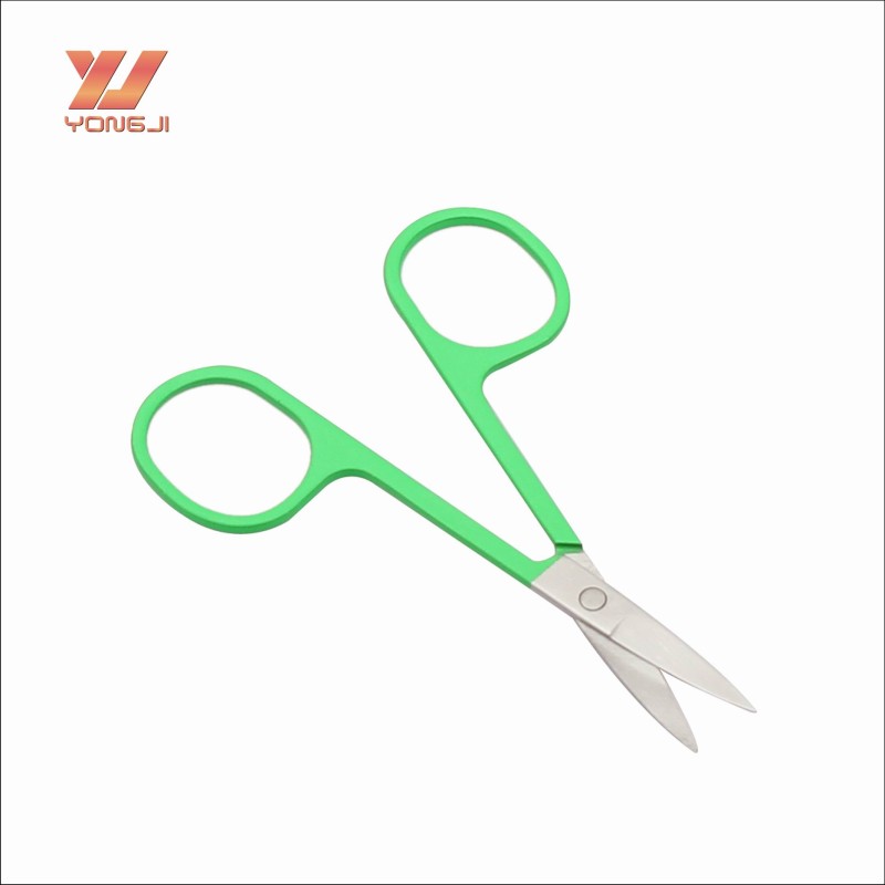 Eyebrow Scissors Factory - Factory Hot Sale Green Eyebrow Scissors and Tweezers Trimming Scissors