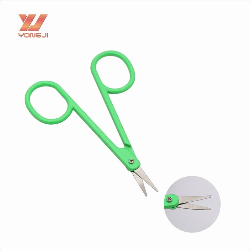 Eyebrow Scissors Factory - Professional Factory Green Stainless Steel Mini Manicure Scissors