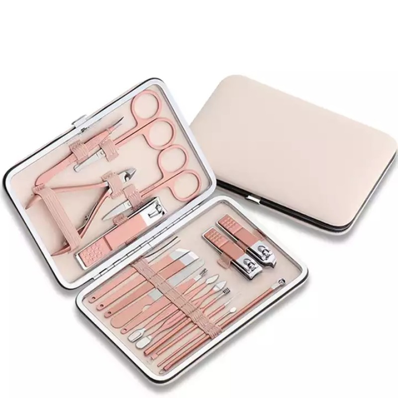 Manicure Set Manufacturer - Good Quality Stainless Steel 18 Piece Manicure Set Pedicure Tools