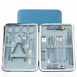 Manicure Set Supplier - Hot Popular Professional 18 Pieces Stainless Steel Manicure Set for Girl