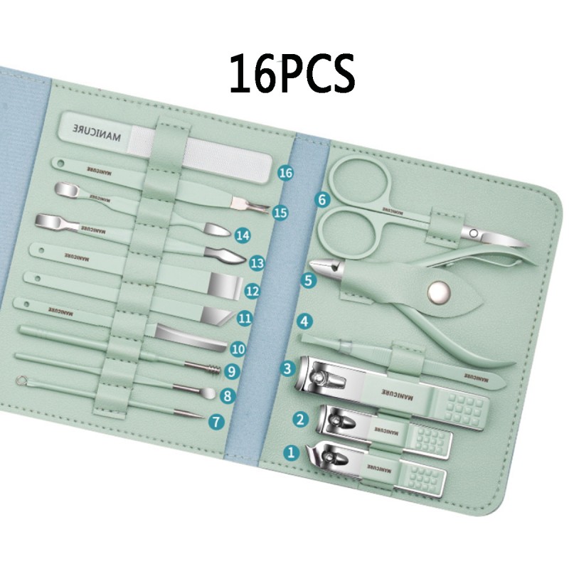 Beauty Set Manufacturer - Factory Hot Sale Professional 16 Pcs Manicure Set Pedicure Tools